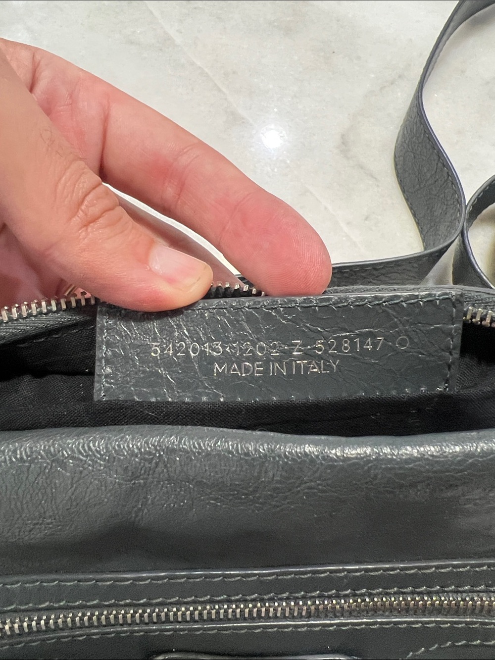 Balenciaga gray Leather Belt Bag with Silver Hardware - Picture 3 of 7